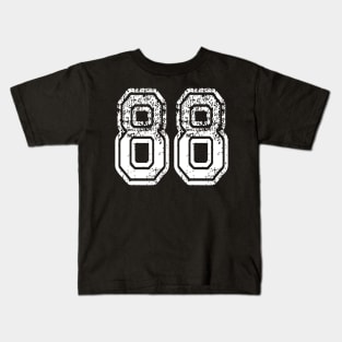 Number 88 Grungy in white Kids T-Shirt